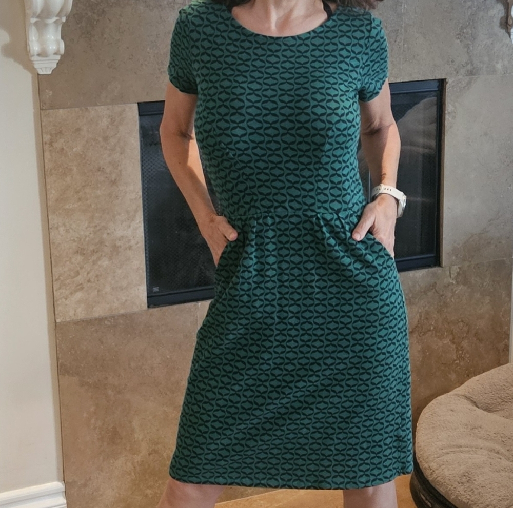 Boden Phoebe Cotton Ribbon Print Dress